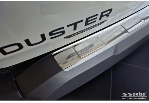 Avisa Stainless Steel Rear bumper protector compatible with Dacia Duster III 2024- 'Ribs'