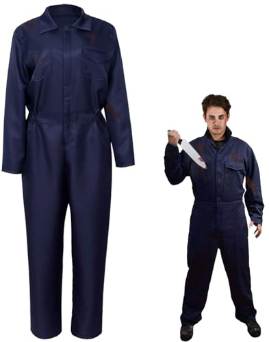 keland Disfraz Michael Myers Adulto Mono Mike Myers Traje de Terror para Halloween Cosplay (XX-Large)