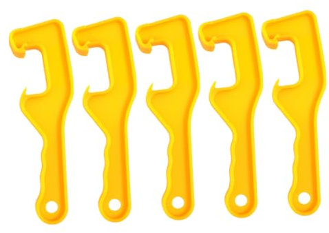 Gatuida 5piezas Llave De Tapa Abrelatas Abrebotellas De Borde De Cubo Abrecubos De Pintura Abrefrascos Llave Para Tapas De Cubo Abrecubos Para Personas Mayores y Uso Industrial Herramienta