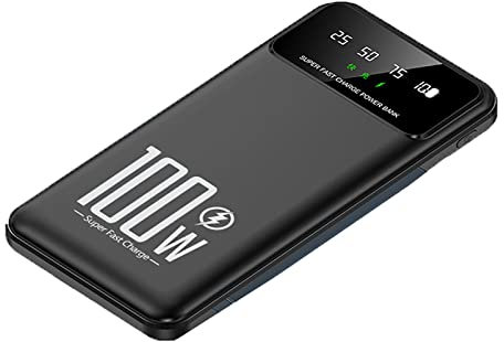 Power Bank fast l Battery Fast Charging 20000mAh Portable Charger with Lights 100W LED Display Laptop