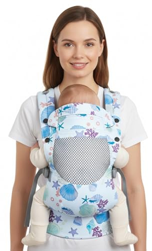 YooxArmor Babytrage Neugeborene ab Geburt,Ergonomische Gemütlich und Leichtgewichtig Baby tragetuch mit Nackenstütze,Tragegurt Baby Tragetasche Geeignet für 3-30 kg