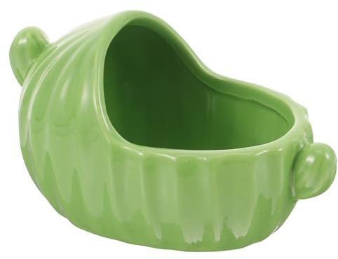 Toyvian Keramik Hamster Zubehör Kleine Grüne Sandbadewanne für Badezimmer Robust und Leicht zu Reinigen Hamsterbad und Chinchilla Spielzeug