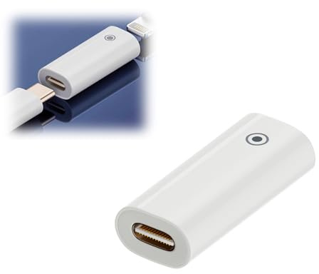 ZFRITP 1 Pcs Pencil 1 Adapter Pencil 2 Auf USB C,Ladeadapter Kompatibel,Bluetooth USB-C Auf Adapter Für Lightning.