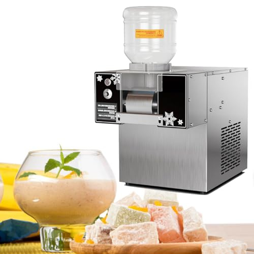 Commercial Snow Ice Machine, Adjustable Speed for Milk, Mango, Smoothie, Shaved Ice, Slush Crusher, Ideal for Bakery, Cafe, Dessert Shop