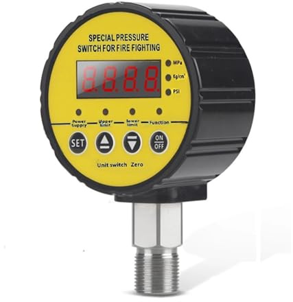 Wasserpumpen-Druckregler, 1 Stück HC-Y810 Digitales intellintes Manometer, hydraulischer Luftkompressor, digitaler Druckschalter-Controller(DC 24V,0-4Mpa)