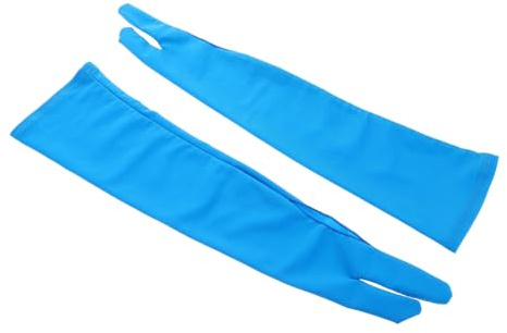Gogogmee Two-Finger Drawing Glove for Artists Extended Anti-Smudge Breathable Design Stain-Resistant Sketching Tool Suitable for Right and Left Hand Blue