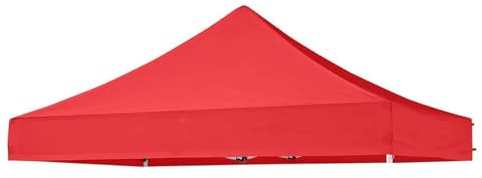 Ersatzdach für Faltpavillon 3x3m - Wasserdicht & UV-beständig | Gazebo Roof Replacement Cover | Für Garten, Camping & Party-Veranstaltungen (Rot, 3x3m)