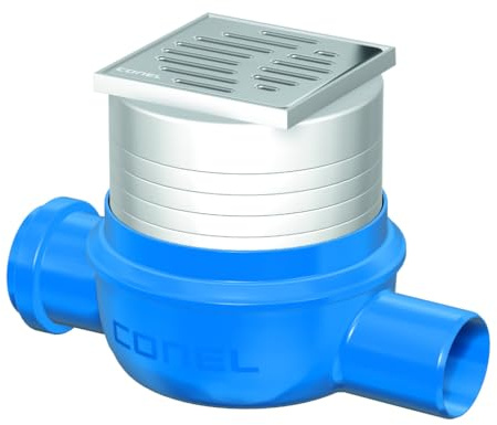 CONEL Bodenablauf Drain DN50 waager.superflach mit Aufsatz,Rost 100mm | COD50FWK