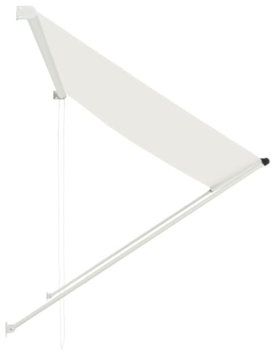 Tenda Da Balcone Esterno Ombrello Solare Patio, Tenda da Sole Retrattile 200x150 cm Crema