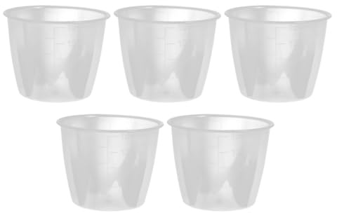 Veemoon Misurino per Riso 5 Pezzi 160 Ml in Plastica Trasparente Scala Dettagliata per Misurazione Accurata e Contenitore per Latticini in Cucina Riutilizzabile
