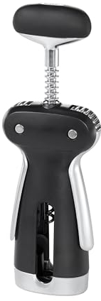 OXO Steel Winged Corkscrew With Removable Foil Cutter, Black