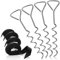 COM-FOUR® Kit d'ancrage au Sol pour Tente 8 pièces avec Sangle de Tension – kit de Fixation de Tente – ancrages au Sol pour bâches, Pavillons et auvents (04 pièces - ancrage au Sol avec Sangle)