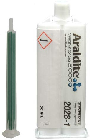 Araldite 2028-1 cartouche 50ml. Colle PU TRANSPARENTE pour collage THERMOPLASTIQUES, verre et métal