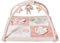 Nattou Manta infantil con arco de juego y 25 actividades, De poliéster, Zorro y conejo, Aprox. 80 x 90 cm, Alice y Pomme, Rosa/Blanco