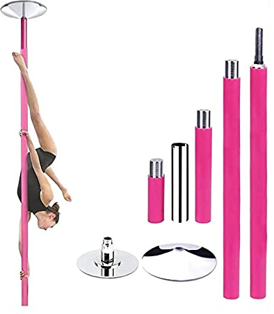 Silicone Dance Pole,Removable Stripper Pole,360 Spin and Static Stripper Pole,Fitness Gym Equipment for Home Fitness,Exercise,Bar,Gym,Party