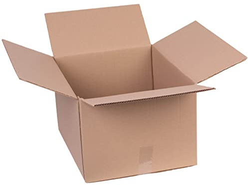 smiley pack 20 Stück Faltkartons 500 x 400 x 300 mm – zweiwellig – braun | KK 110 – Versandkarton aus Wellpappe – Karton, Pappkarton, Versandbox, Paket, Päckchen
