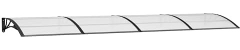 vidaXL Türvordach Schwarz 400x100 cm Polycarbonat