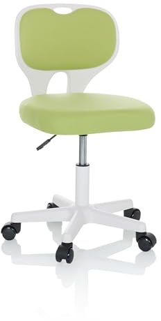 hjh OFFICE Silla de Escritorio KIDDY Top W Infantil de Tela Silla giratoria, Crece con el niño, Verde, 736427