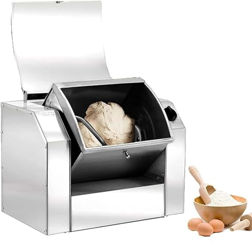 JODAIS Impastatrice Commerciale, Impastatrice Professionale 30/50 kg/h, Impastatrice per Farina in Acciaio Inossidabile 1100 W/1500 W, per Fare Pizza Pasta 5KG