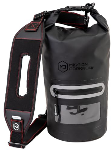 Mission Darkness Dry Shield Faraday-Tragetasche, 7 l Fassungsvermögen, wasserdichte Tasche für elektronische Geräte, Sicherheit und Transport, Signalblockierung, Anti-Tracking, EMP-Schild, Datenschutz