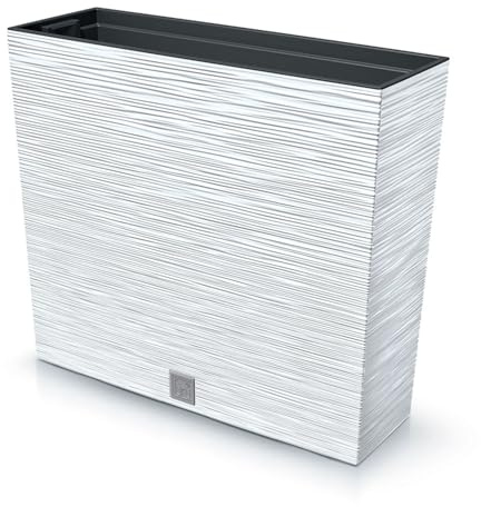 IMJ-Global Vaso per Piante da Interno Moderno, Fioriera da Esterno Rettangolare in Plastica Resistente da 44 Litri (58x18x49,8 cm) Vasi per Piante Ideali per Casa, Balcone, Giardino, Ufficio, Terrazza