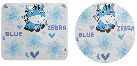 EHOMERY Billige Gaming Mauspad Mousepad Orientteppich Kinder-Cartoon Mauspad Matte Mouse Mat Gaming Für Die Schreibtischdekoration - 2 Pack [20x24 cm and Dia 20 cm]