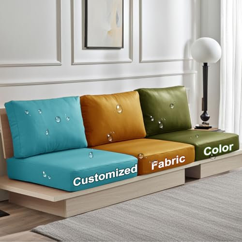 Aocase Bankauflagen Nach Maß, Sitzkissen Bank, rutschfeste Bankauflage Outdoor, Sitzauflagen für BäNke, Waschbar Abnehmbarem Sitzauflage Bank, für Innen Outdoor Fensterbank Couch,Dicke 10CM