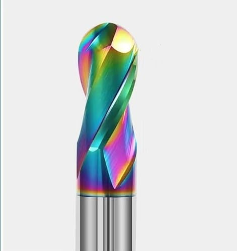 HRC55 2-schneidiger Aluminium-Kugelfräser DLC Kugelfräser Aus Aluminisiertem Hartmetall CNC CNC-Fräswerkzeuge Für Aluminium, Kupfer Und Acryl Schaftfräser,R3X6X50