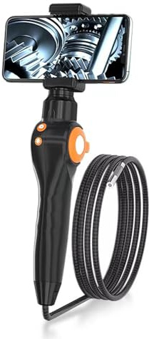 ZYT-DHRUCB 360° drehbarer Industrie-Pipeline-Autoreparaturdetektor, Handendoskop, geeignet für die Reparatur von Pipelines und Haushaltsgeräten, unterstützt iOS und Android,6mm-1m