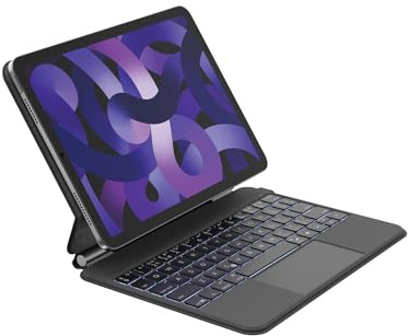 Belkin Pro - Funda para Teclado con función magnética, retroiluminada, Teclas táctiles multipunto, Compartimento para Apple Pencil, Teclado inalámbrico AZERTY para iPad M4 Pro 11