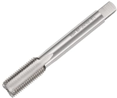 QUARKZMAN Maschio Filettato a Punta Elicoidale 1/2-20 Unf B2 Acciaio Rapido | Utensile per Maschiatura, Maschi per Macchine