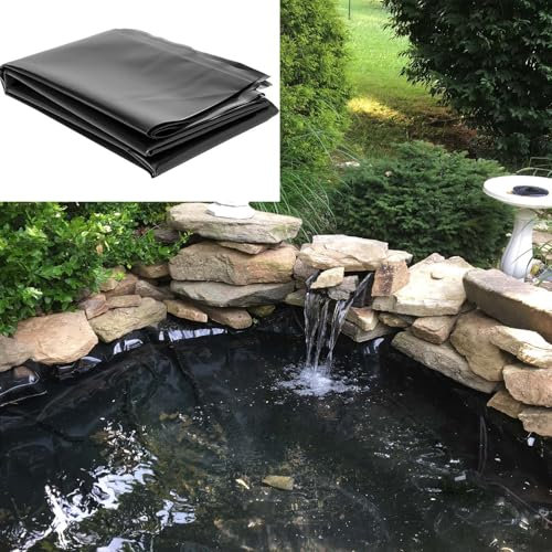 Lámina de plástico negra de 3x4m 5x8m 6x9m 8x10m 10x15m revestimiento flexible de estanque negro, membrana impermeable, revestimientos preformados para jardines acuáticos y estanques de peces(5x6m)