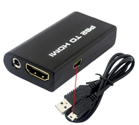 Adaptateur HDMI pour PS2 – Convertisseur Audio Vidéo YPbPr vers HDMI + Sortie Jack 3,5 mm – Compatible Playstation 2 (Fat) – Plug & Play – Straße Game ®