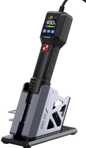 Micro Hot Air Gun 550W with Stand BGA Rework LCD Digital Hair Dryer Soldering Heat Gun for Welding Repair Tools (SAG-55 Pro Set)