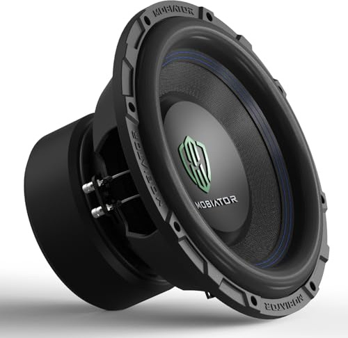 MOBIATOR -12 Subwoofer dual para coche de 2000 W de potencia máxima de 4 ohmios, fácil de instalar, negro-S324 (MB-S324)