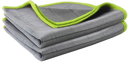 Fyrdm 2 Pezzi 50 x 40 cm Panni in Fibra di Carbonio, 400GSM Panno in Fibra di Carbonio, Tessuti per La Pulizia Del Carbonios, Panno in Microfibra di Carbonios, per Vetro, Autoveicoli, Specchi