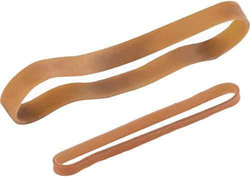 30 Pièces Bandes Élastiques en Caoutchouc Bandes de Poubelle Set de Grandes Bandes pour Fournitures de Bureau à Domicile, 100 par 5 mm, 160 par 10 mm, Jaune Foncé