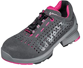 Uvex 1 Ladies Sicherheitsschuhe S1 - für Damen - W11 (Standard), Grau/Pink, 39 EU