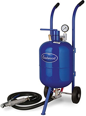 Eastwood 50 Lbs Portable Air Pressure Abrasive Blaster | Sandblaster Kit - Tank with Blast Hose & Pressure Gauge to Remove Rust and Paint Faster