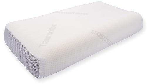 Traumschloss Comfort Nackenstützkissen - höhenverstellbar, druckentlastend | mit Viscoschaumkern, atmungsaktivem nachhaltigem Doppeltuchbezug - 30x60cm - 10cm besonders soft mit 3D Würfelschnitt