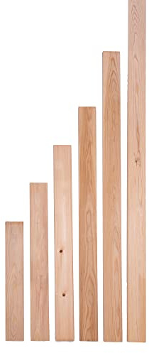 Gartenwelt Riegelsberger Zaunlatte Lärche Natur 20x95 mm – Typ E– 80 cm – Holz für Gartenzaun & Sichtschutz – formstabil