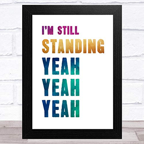 Fingerprint Designs I'M Still Standing Yeah Yeah Yeah Music Fan Song Lyric Wall Art Print