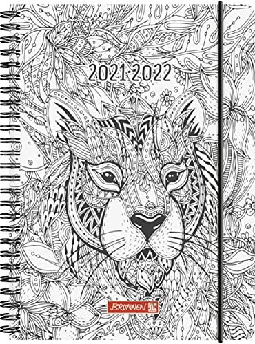Brunnen 1072156192 Schülerkalender 2021/2022 (18 Monate) „ZENart“ 2 Seiten = 1 Woche, Blattgröße 14,8 x 21 cm, A5, PP-Einband