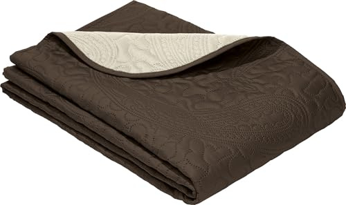 Erwin Müller Tagesdecke Polyester Dunkelbraun Größe 140x210 cm
