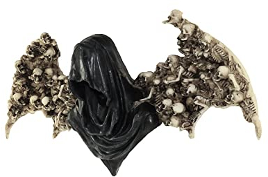 SILVERFOX Wandrelief Reaper Skull Horror Gothic Halloween Dekoration Sensemann Vater Tod Horror