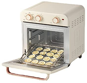 PanHuiWen Horno Tostador De Freidora De Aire, Mini Horno De 18 L, Horno Tostador Grande De 1250 W, Control De Perilla De Horno Eléctrico Mecánico