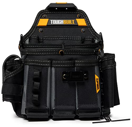 ToughBuilt - Master Electrician's Pouch with Shoulder Strap - 25 Pockets and Loops, ClipTech Compatible, Heavy Duty Construction - (TB-CT-104-UK)