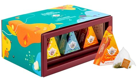 ETS Teegeschenk Wellness | zum Geburtstag, Muttertag, Ostern, Weihnachten | BIO 12 Pyramidenbeutel