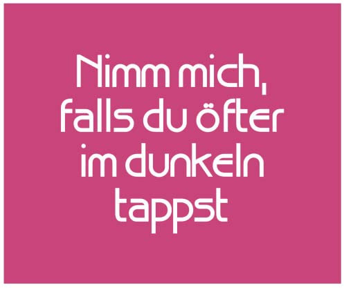 Farbwuselei Brillenputztuch Nimm Mich, Falls du öfter im Dunkeln tappst Tuch Reinigungstuch Brillentuch Displaytuch (Pink - Aufdruck Weiß)