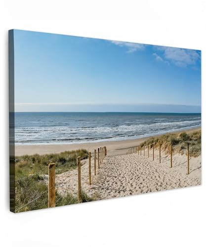 MuchoWow© Wandbilder Groß XXL Schlafzimmer Home Deko Wohnung Bild | 120x80 cm - Wohnzimmer Fotoleinwand Wand Bilder Leinwand Wall Decor Strand und Meer - Sommer - Sand - Natur - Maritime